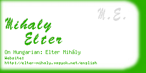 mihaly elter business card