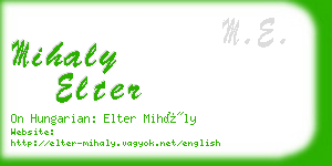 mihaly elter business card